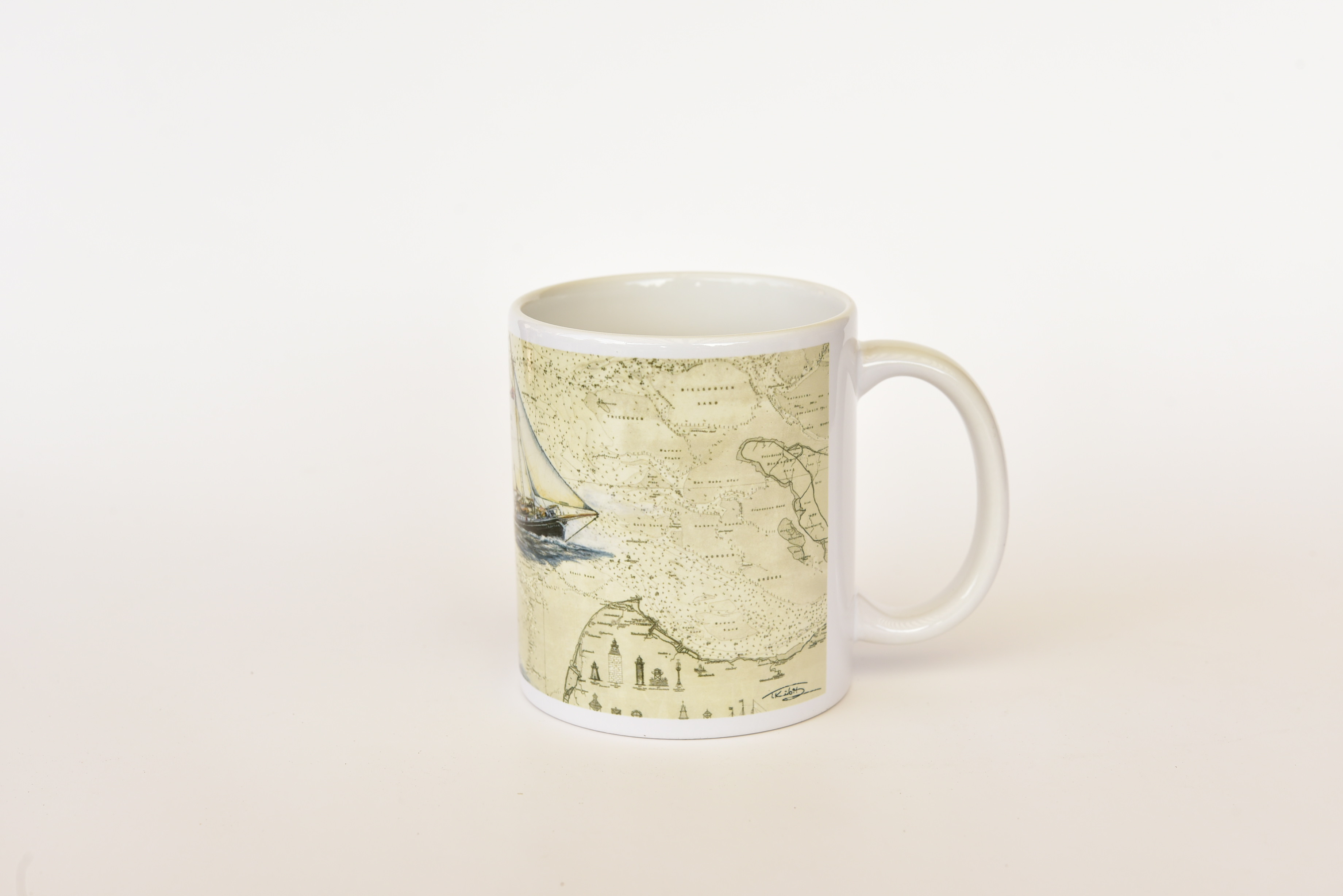 Tasse `Leuchtturm und Gaffelketsch Roter Sand`