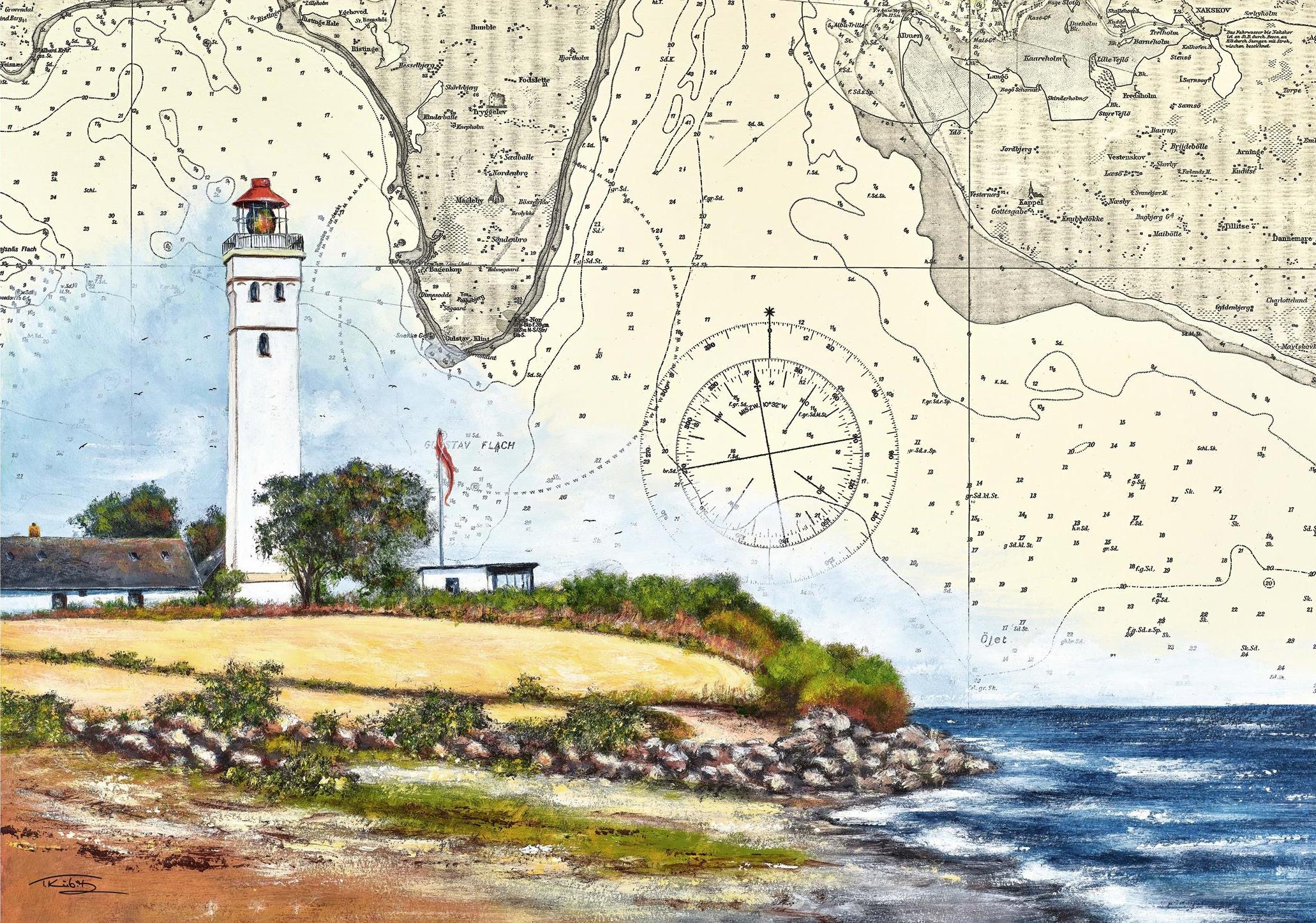 Dänemark Langeland, Leuchtturm „Keldsnor Fyr“