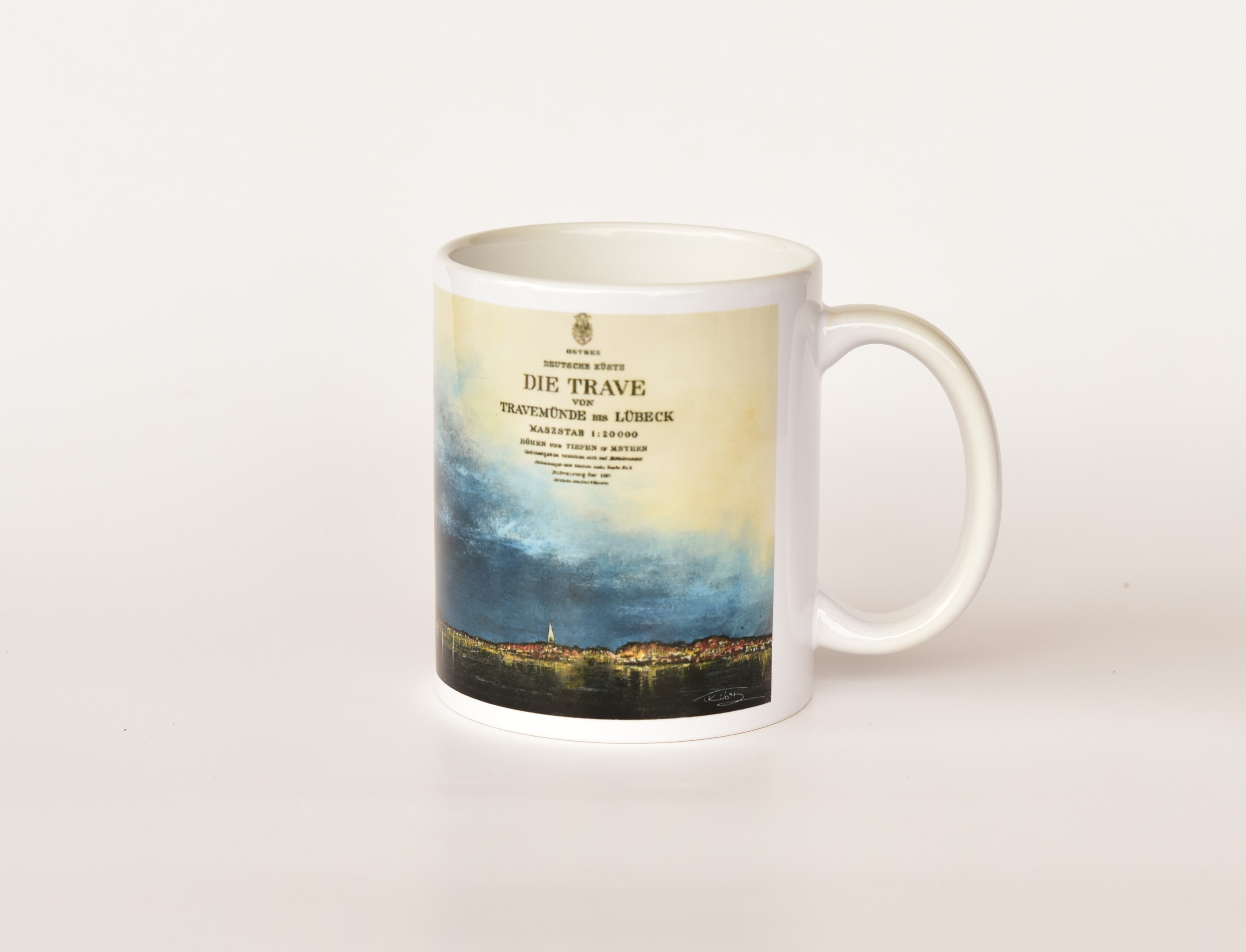 Tasse `Travemünde bei Nacht` 