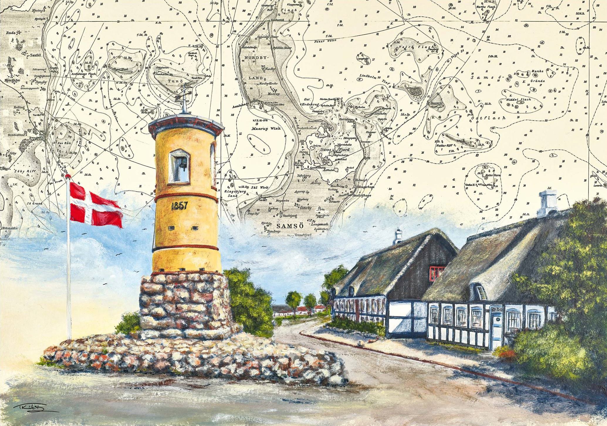 Dänemark Samsø, Glockenturm von Nordby