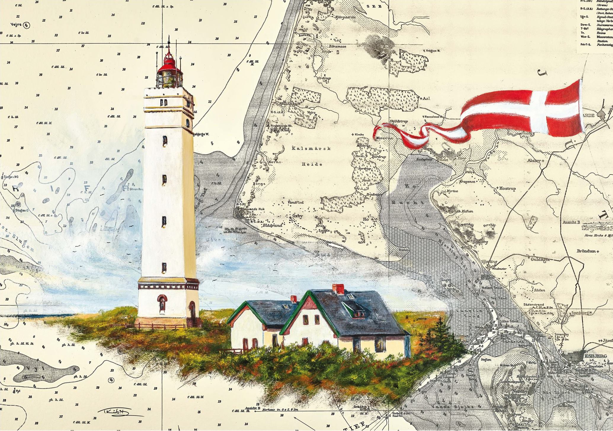 Dänemark Blavand, Leuchtturm  „Blavandskurk Fyr“