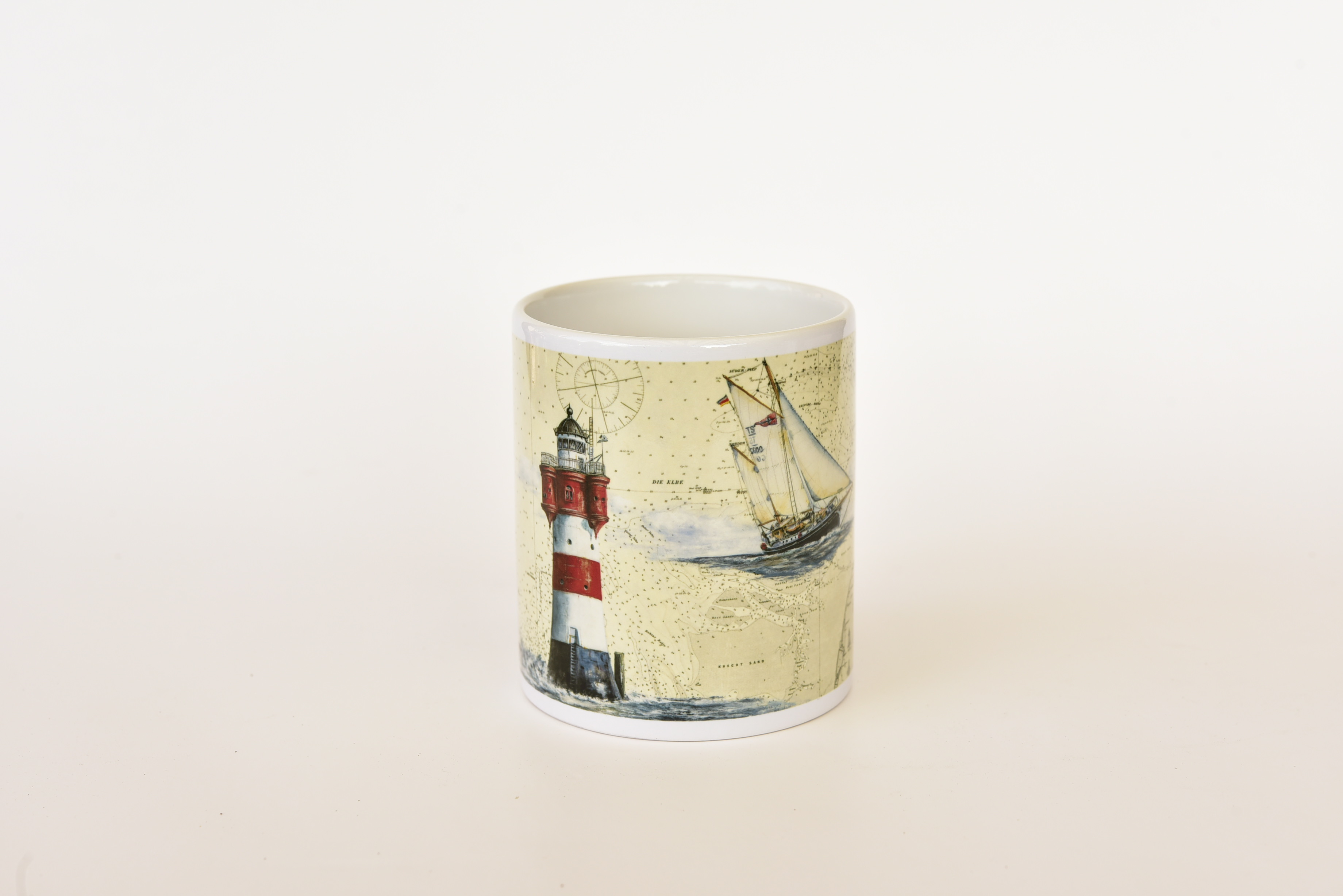 Tasse `Leuchtturm und Gaffelketsch Roter Sand`