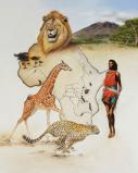 Africa Kunstdruck | inkl. Passepartout fotograu (30x40cm) 
